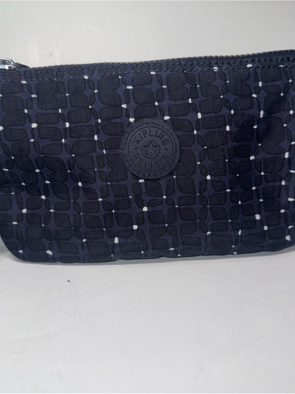 Kipling Dark Blue Geometric Toiletry Pouch